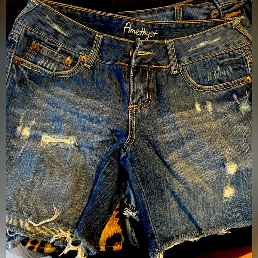 Size 7, darker denim shorts . Purchased from J.C.Pennies.